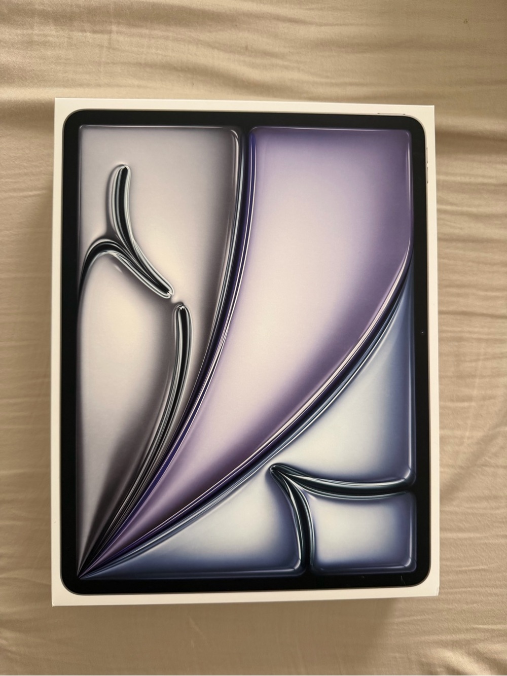 Apple Abstract Home Art Poster - Lavender, Silver, Black